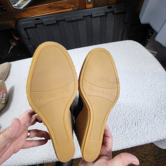 NEW Franco Sarto Women's Ulayna Suede Leather Wedge Ankle Boot Black size10 - Picture 4 of 7